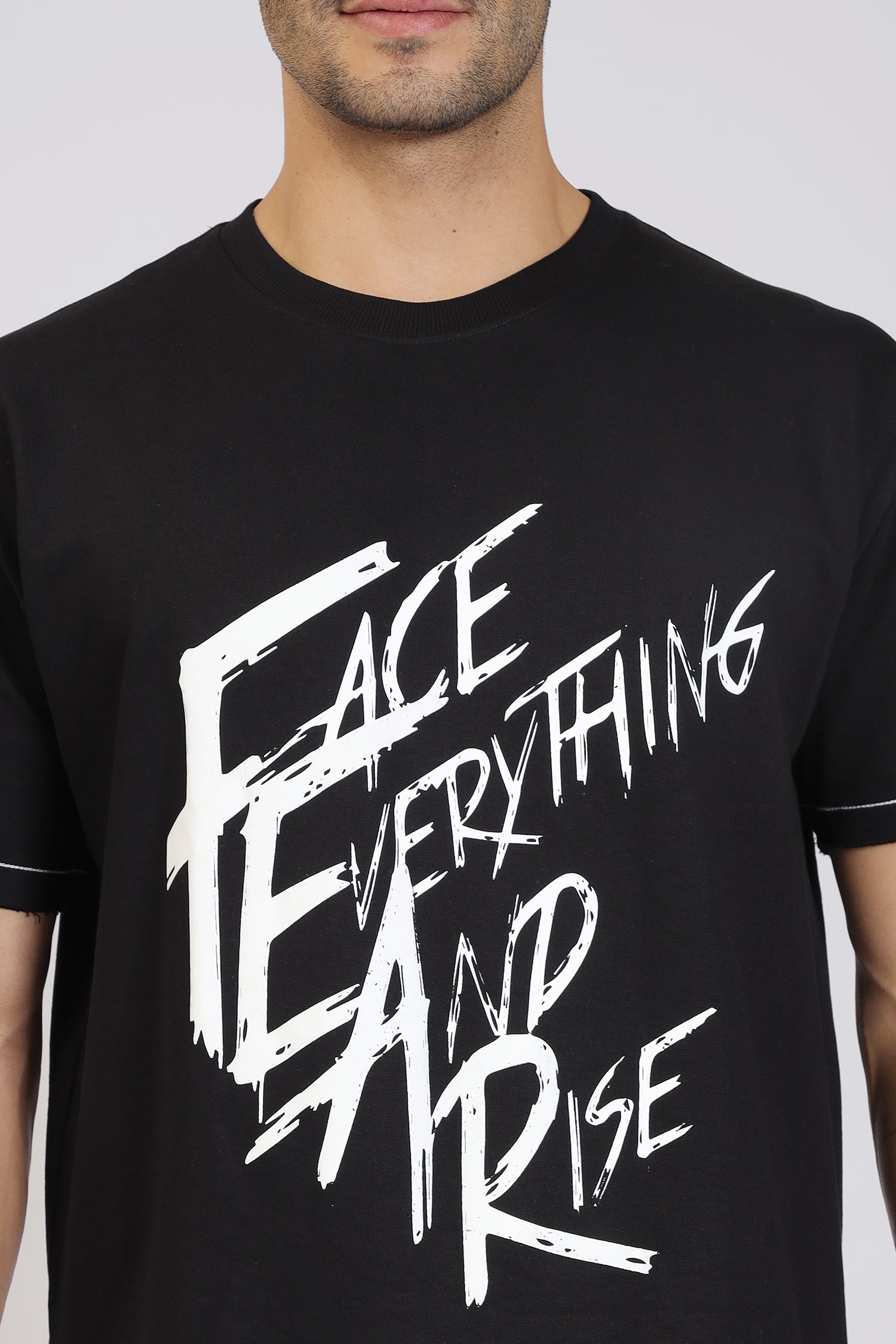FEAR PRINT BLACK T-SHIRT