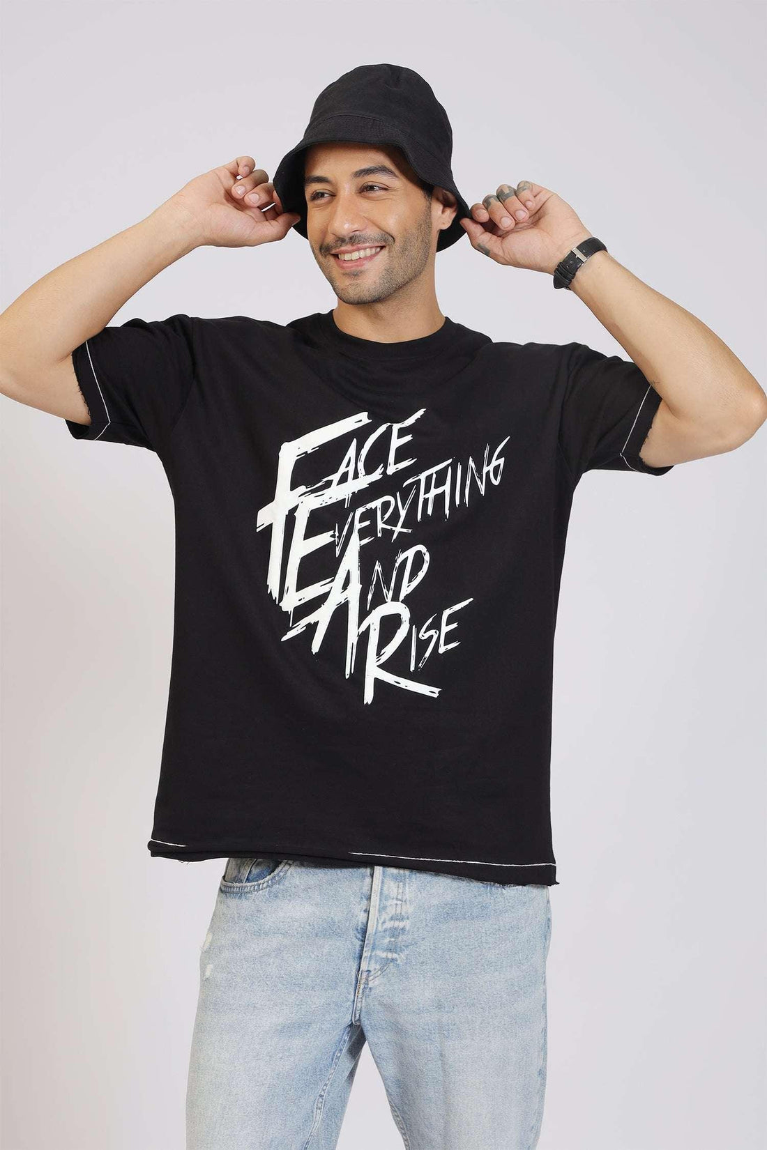FEAR PRINT BLACK T-SHIRT
