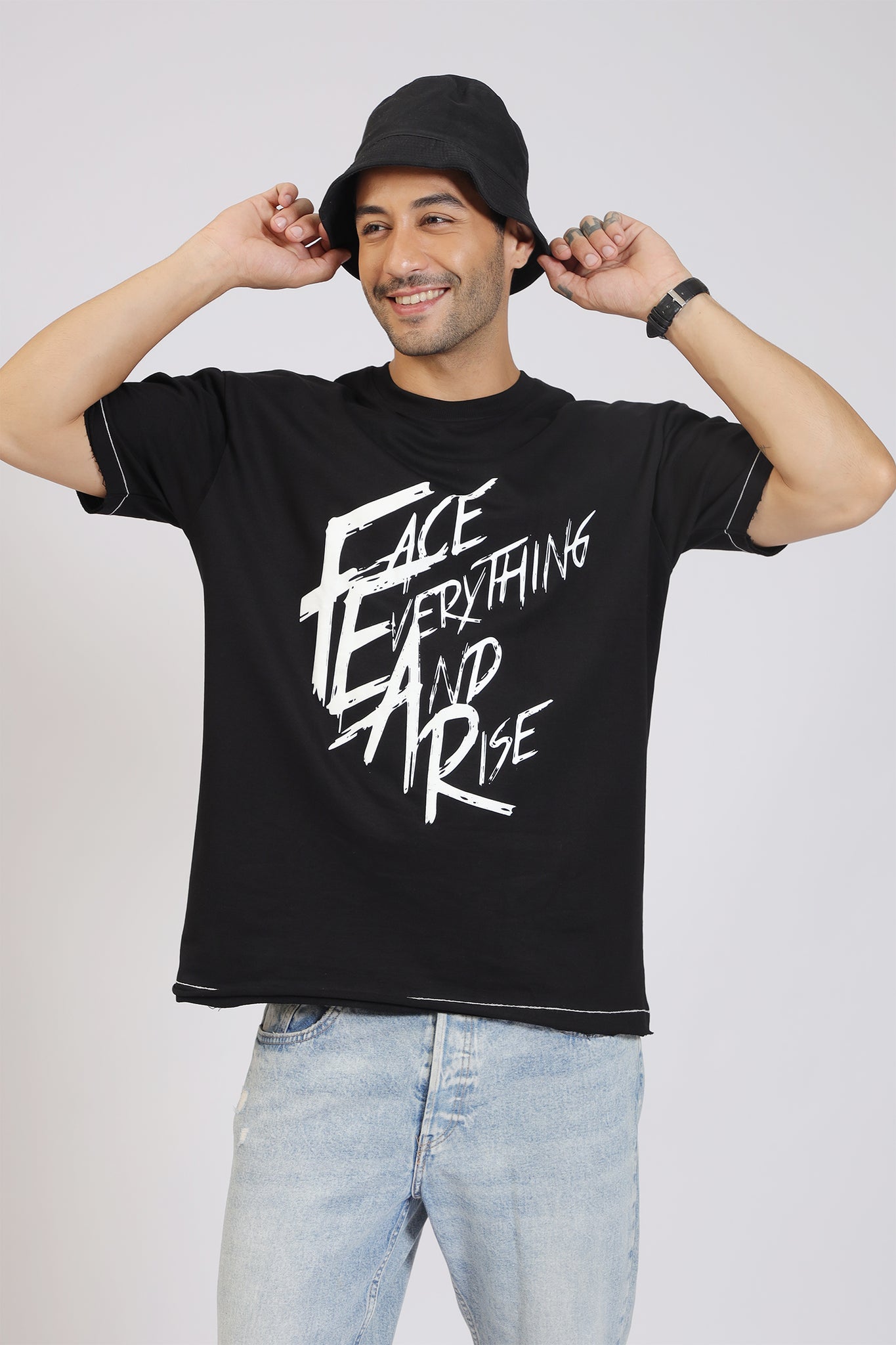 FEAR PRINT BLACK T-SHIRT