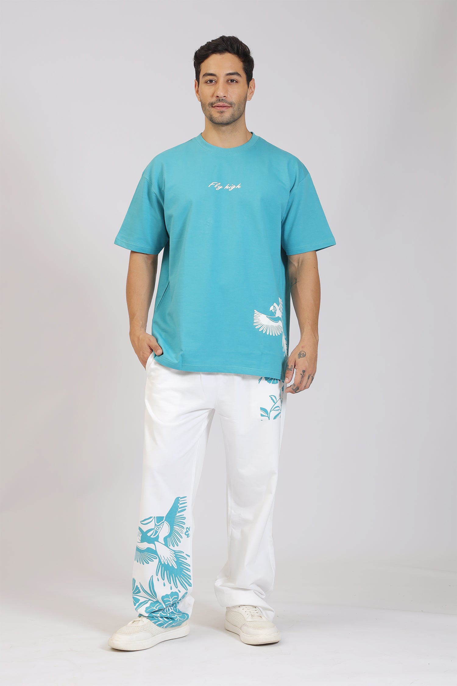 FLY HEIGH BIRDS PRINT CO-ORD SET