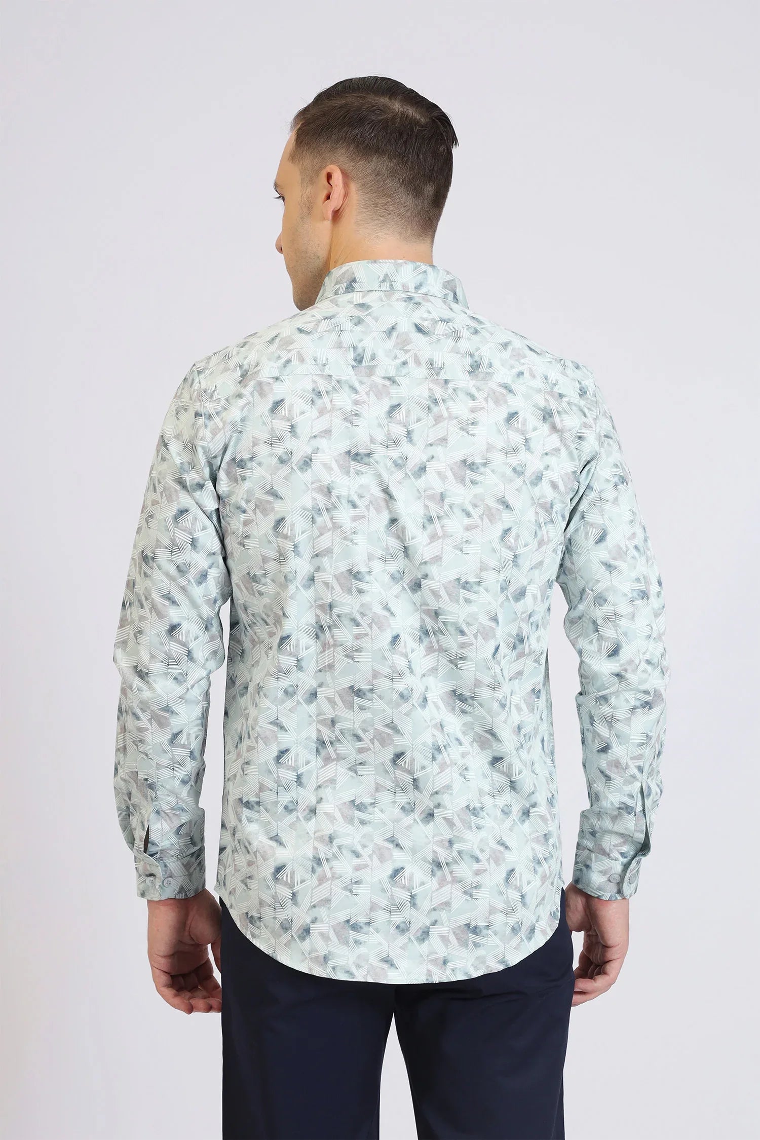 Sky Geometric Printed Shirt