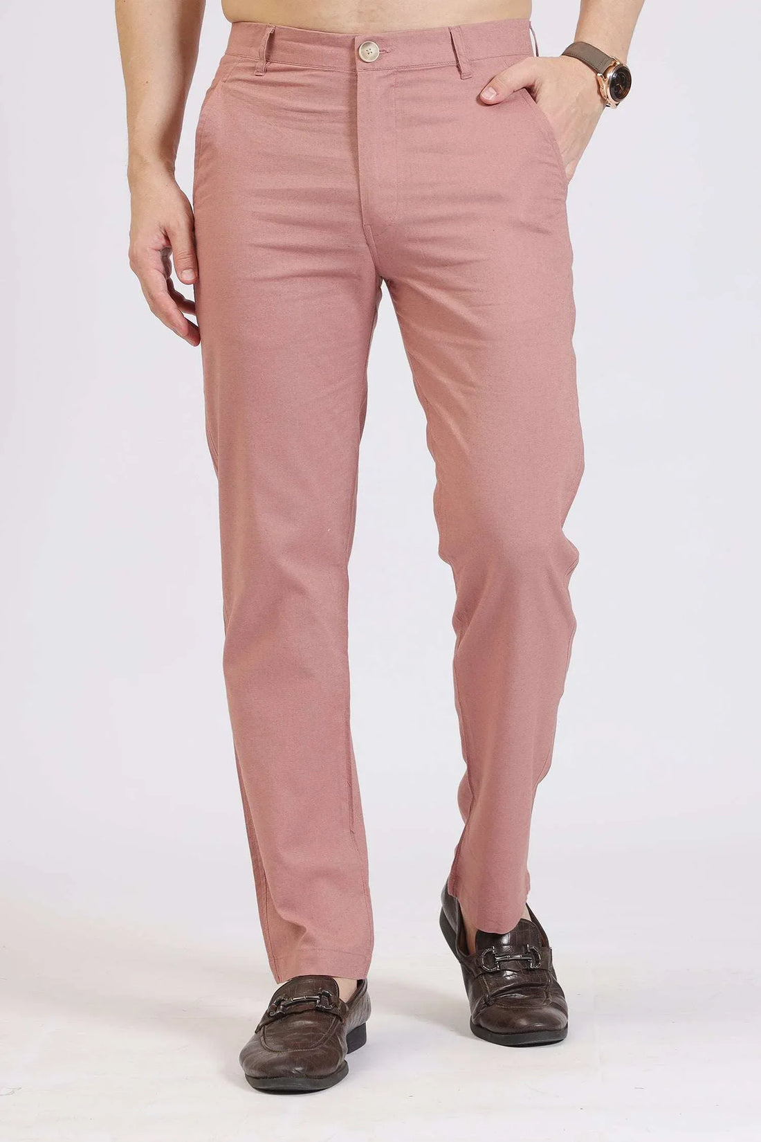RED LINEN TROUSER