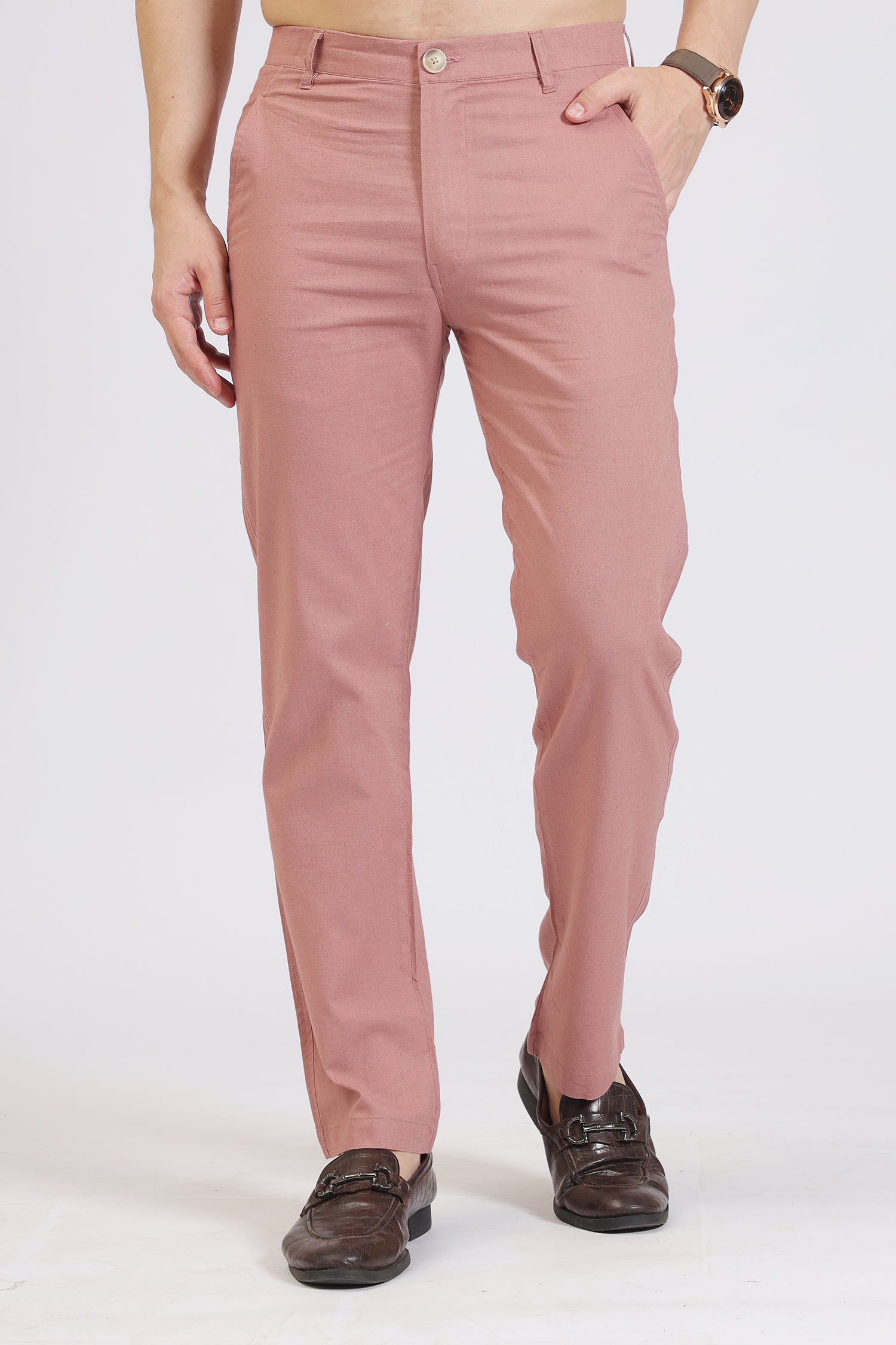 RED LINEN TROUSER