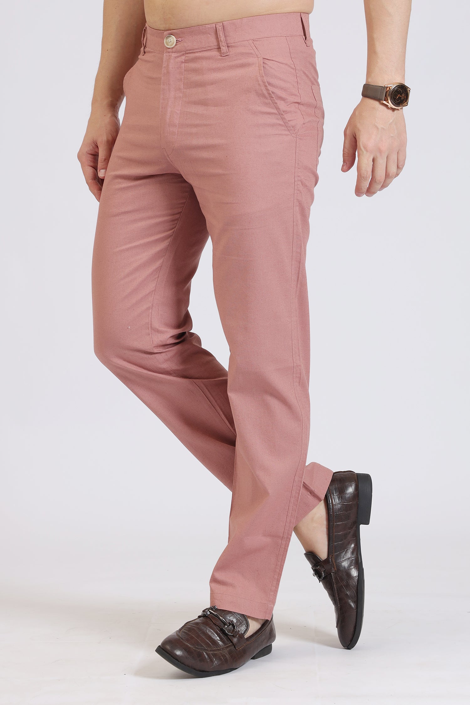 RED LINEN TROUSER