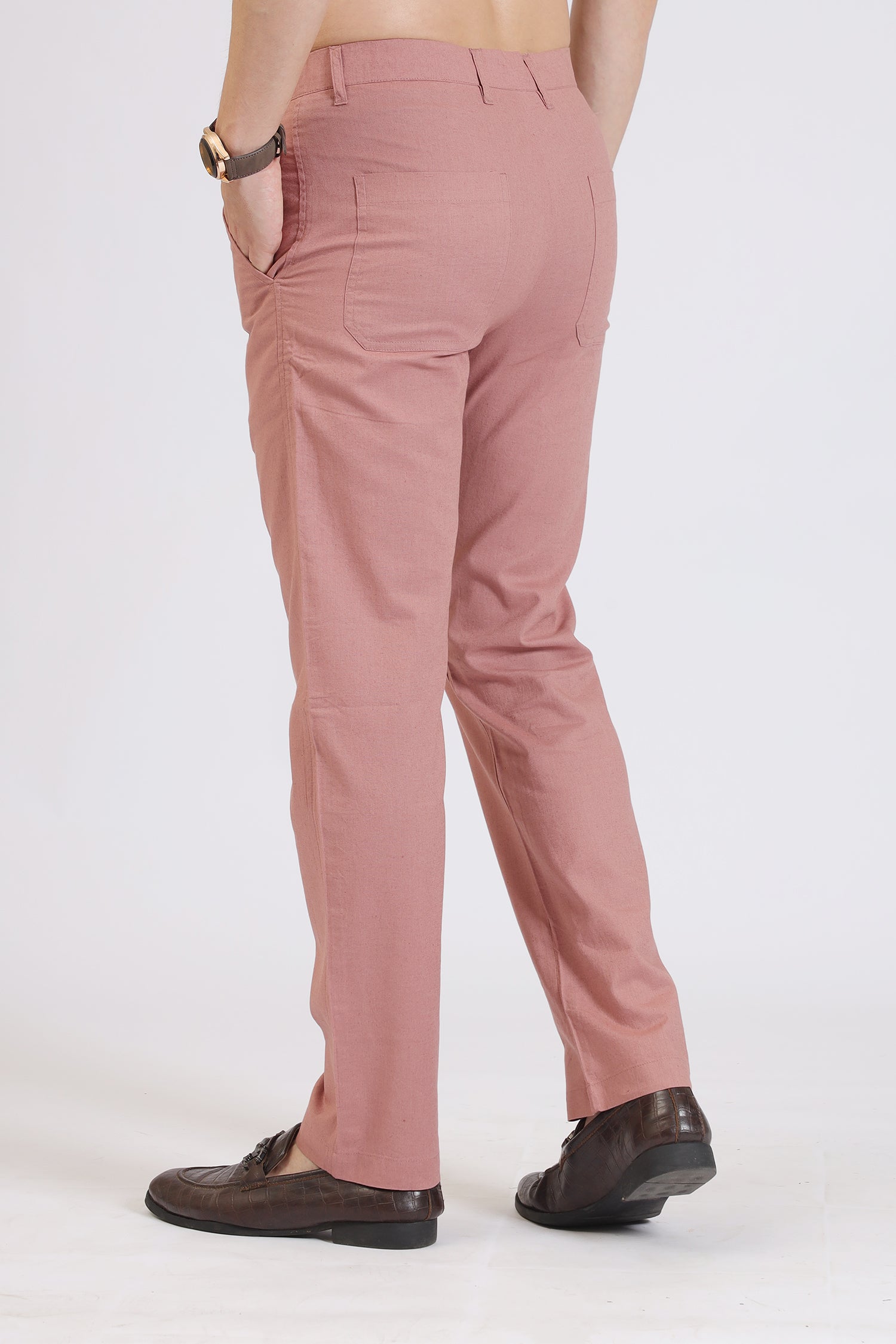 RED LINEN TROUSER