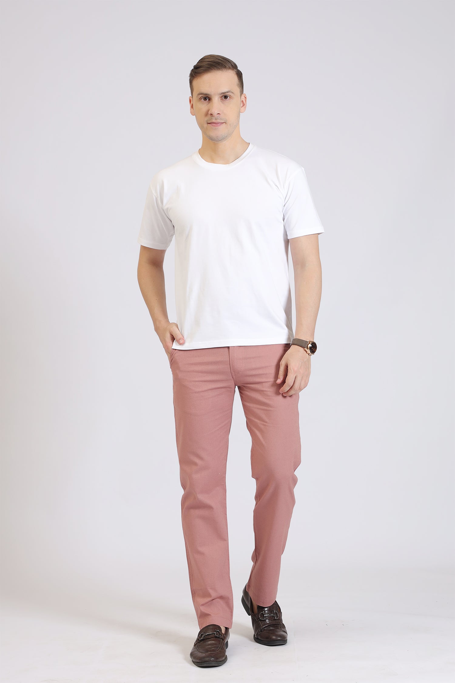 RED LINEN TROUSER