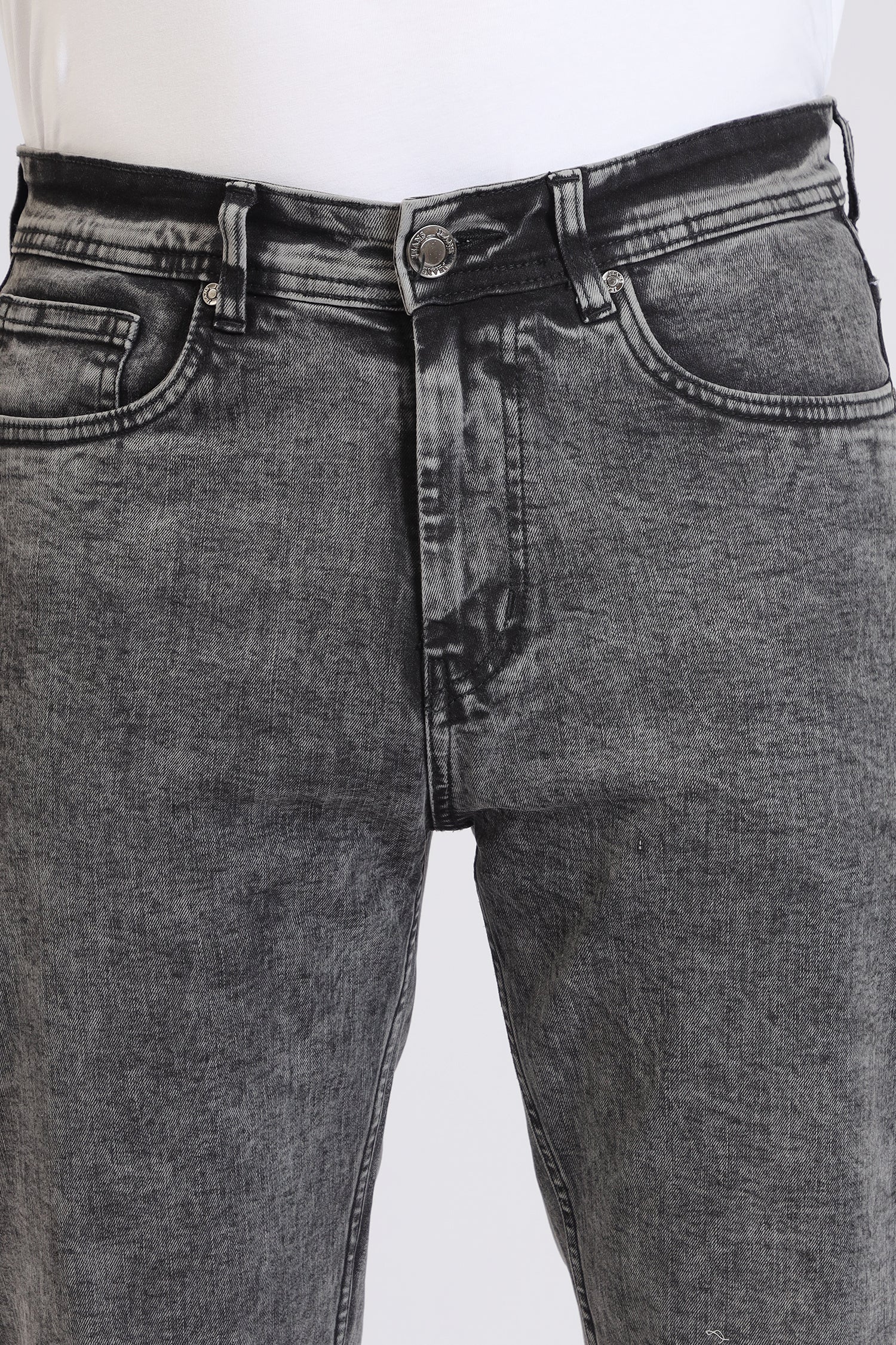 Black Washed Slim-Fit Denim Jeans