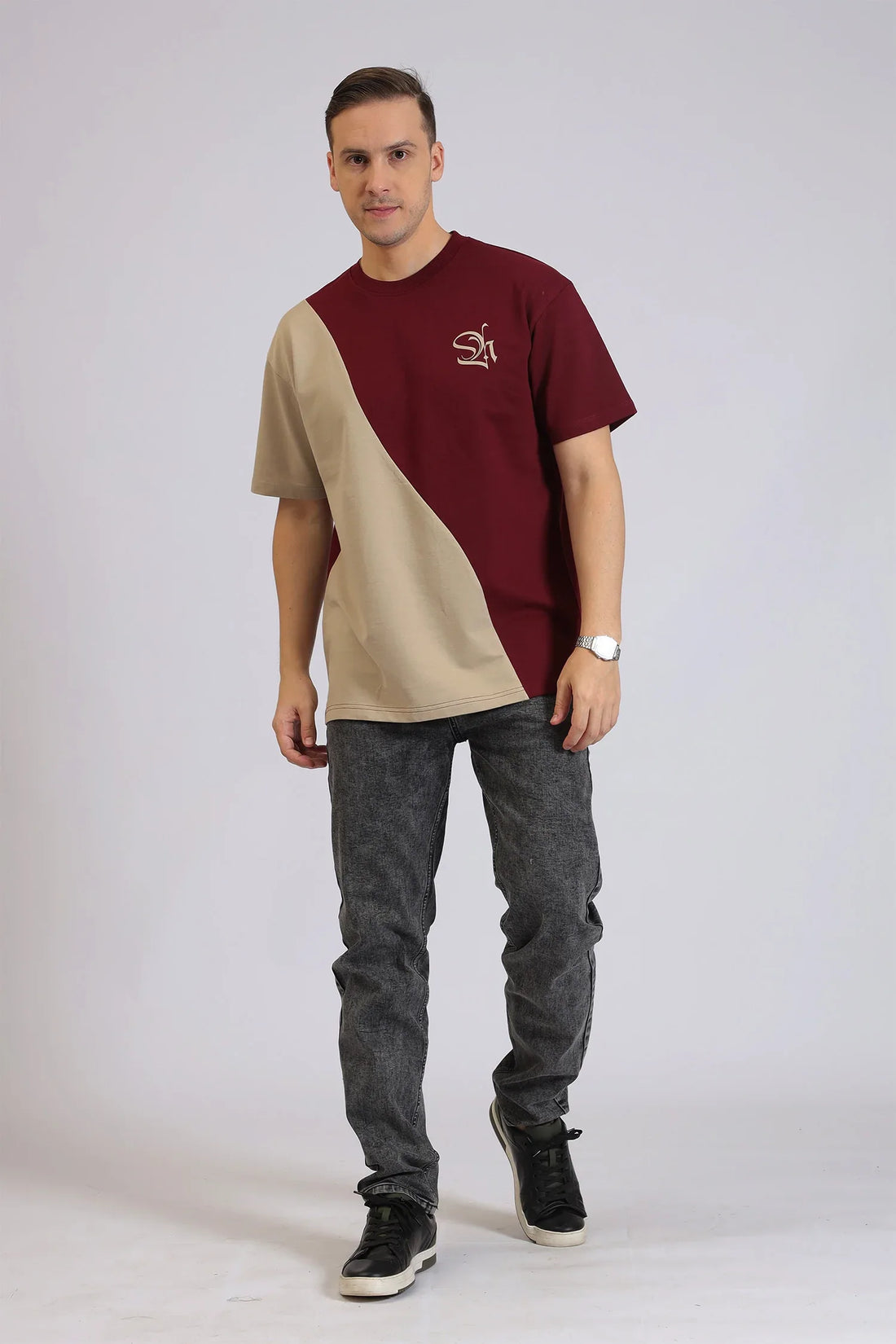 CUT&SEW MAROON T-SHIRT