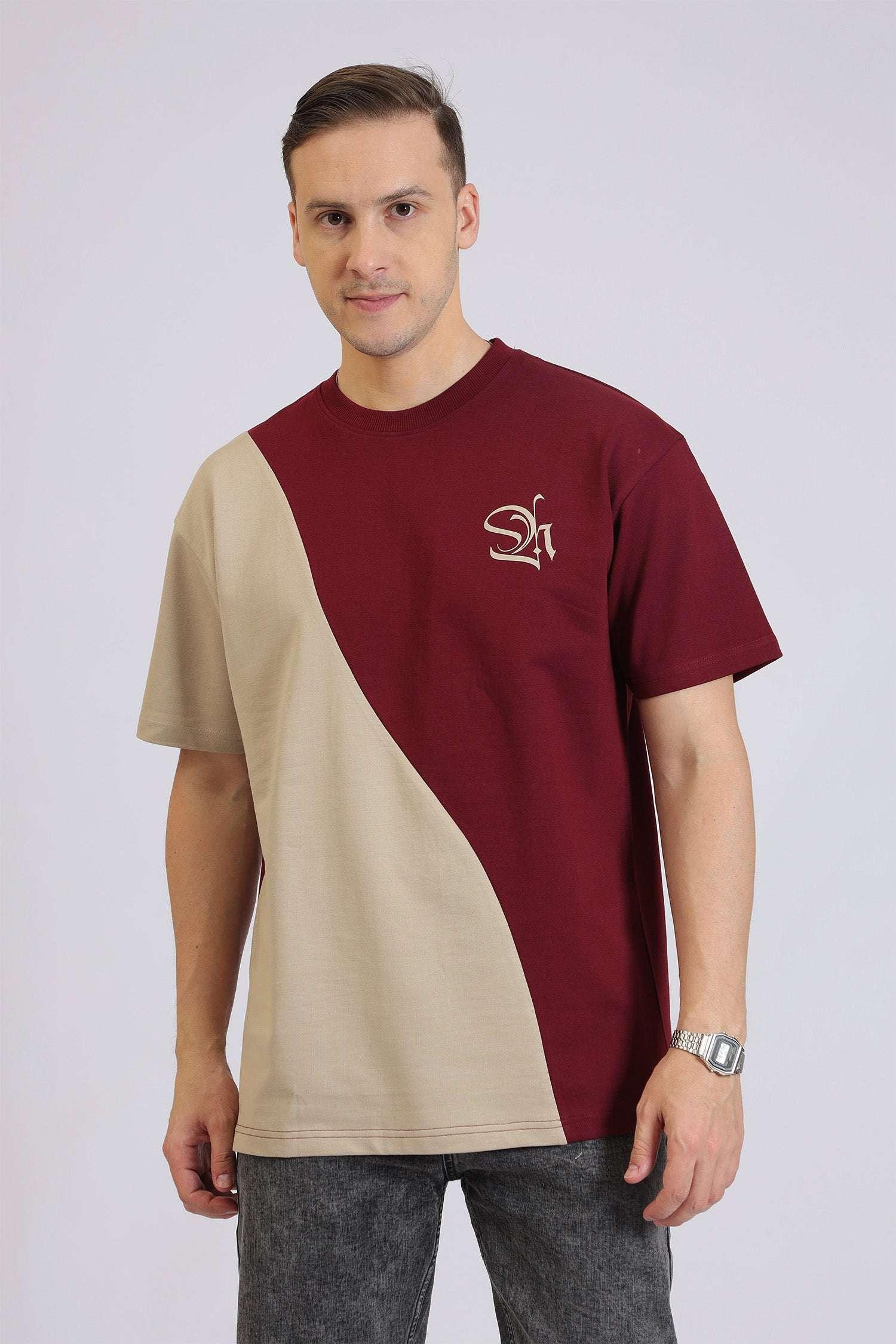 CUT&SEW MAROON T-SHIRT
