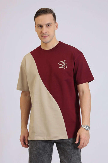 CUT&SEW MAROON T-SHIRT