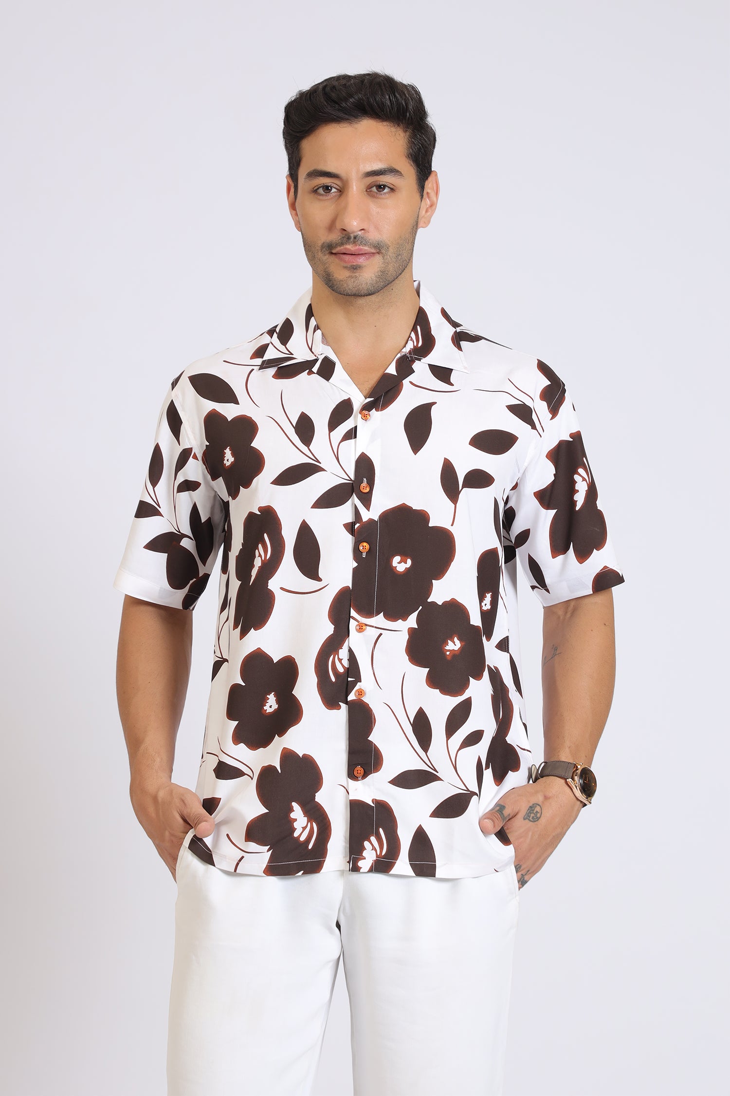 Floral Print Rayon Shirt – Relaxed Summer Fit
