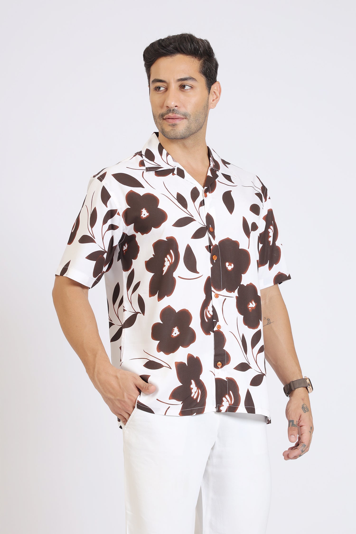 Floral Print Rayon Shirt – Relaxed Summer Fit