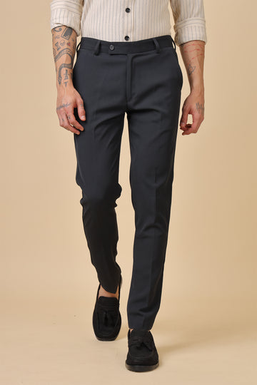 Men Classic Dark Blue Formal Trousers