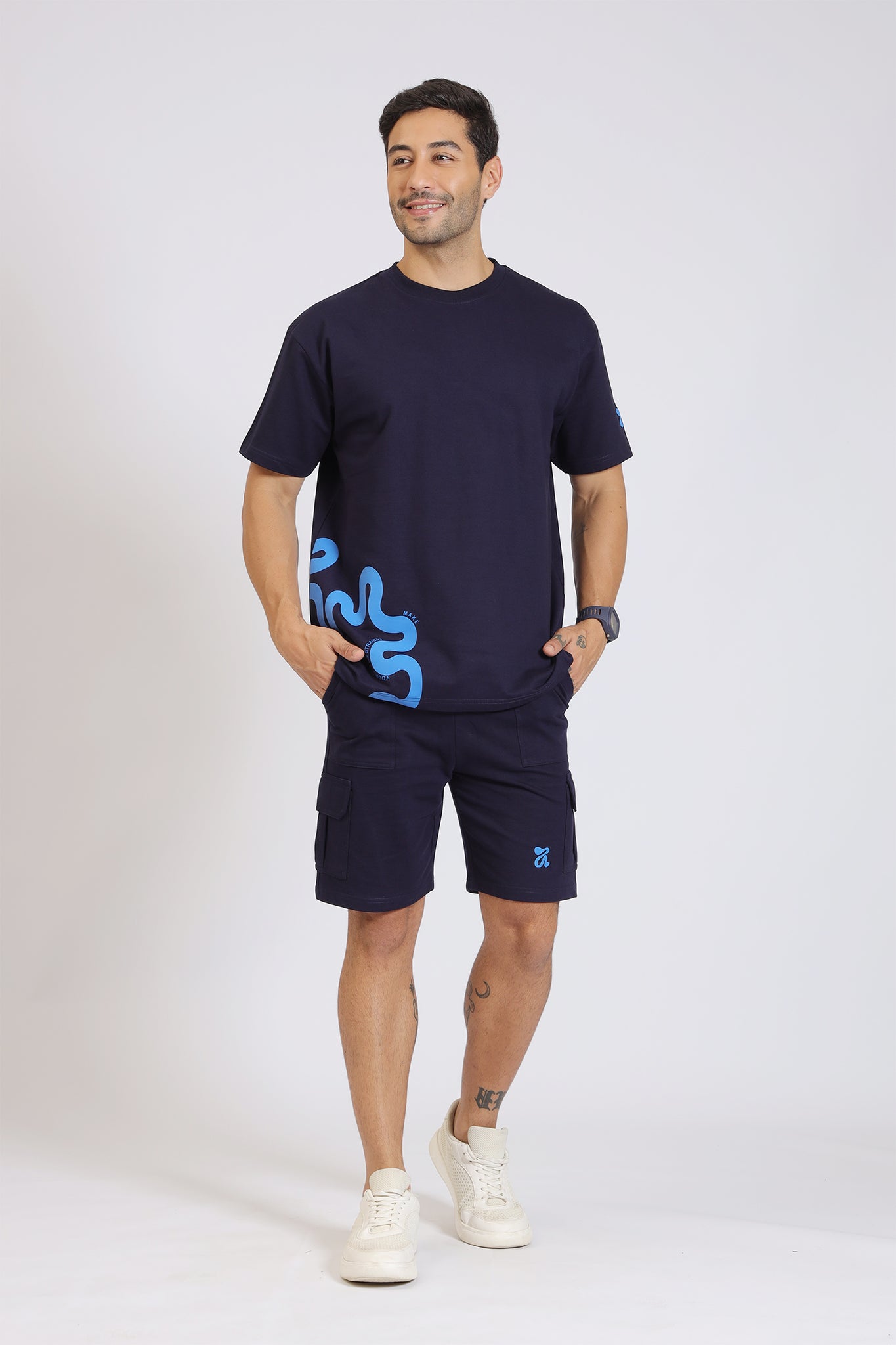 L.GREEN STRIPE PRINT CO-ORDSET