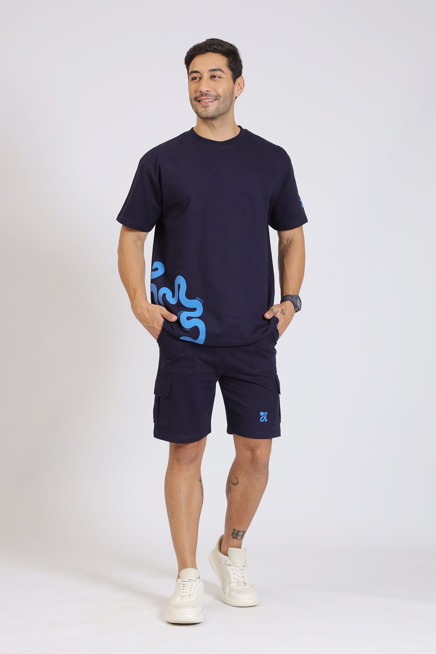 L.GREEN STRIPE PRINT CO-ORDSET