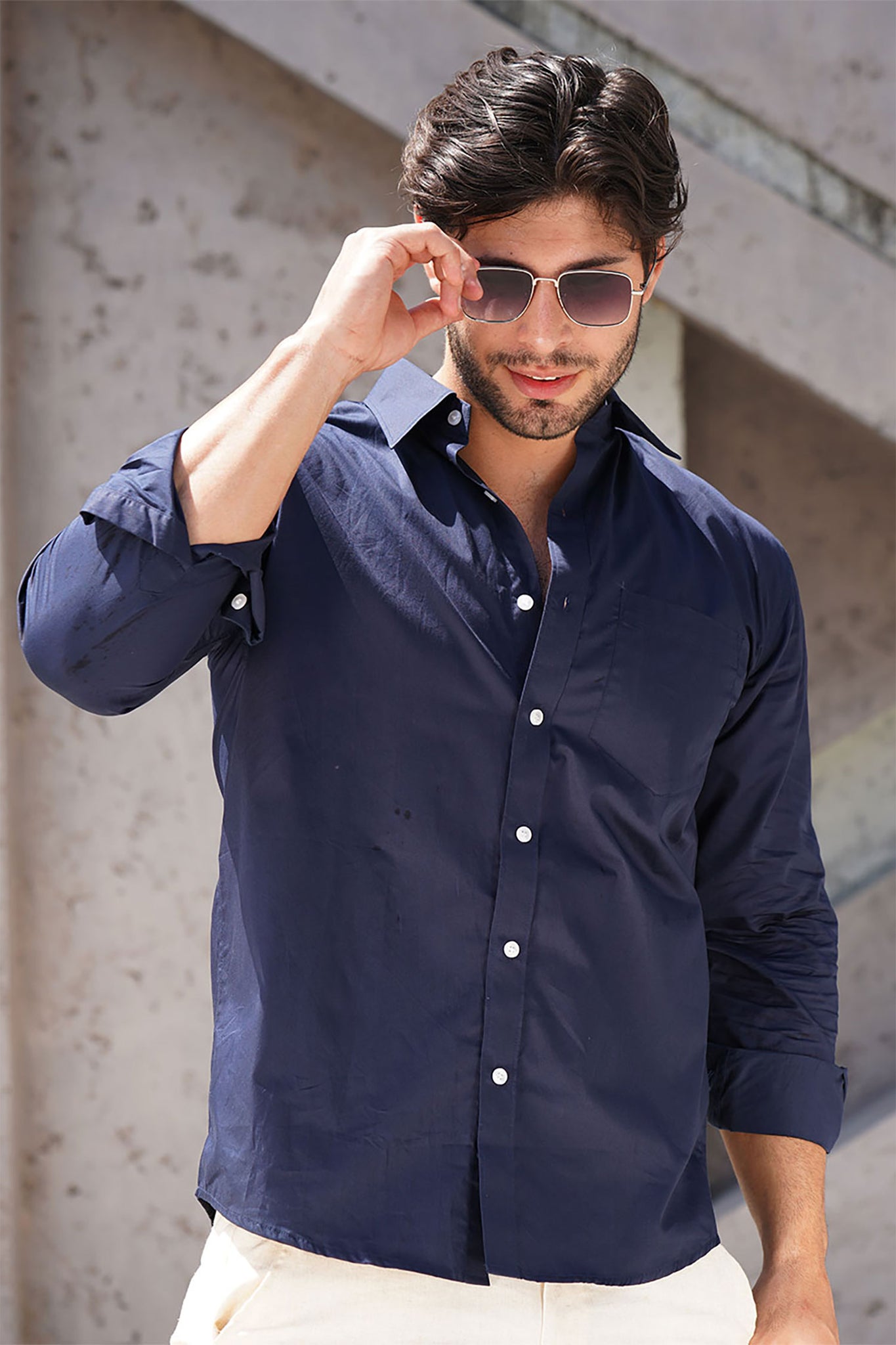 Midnight Classic: Button-Down Oxford Shirt