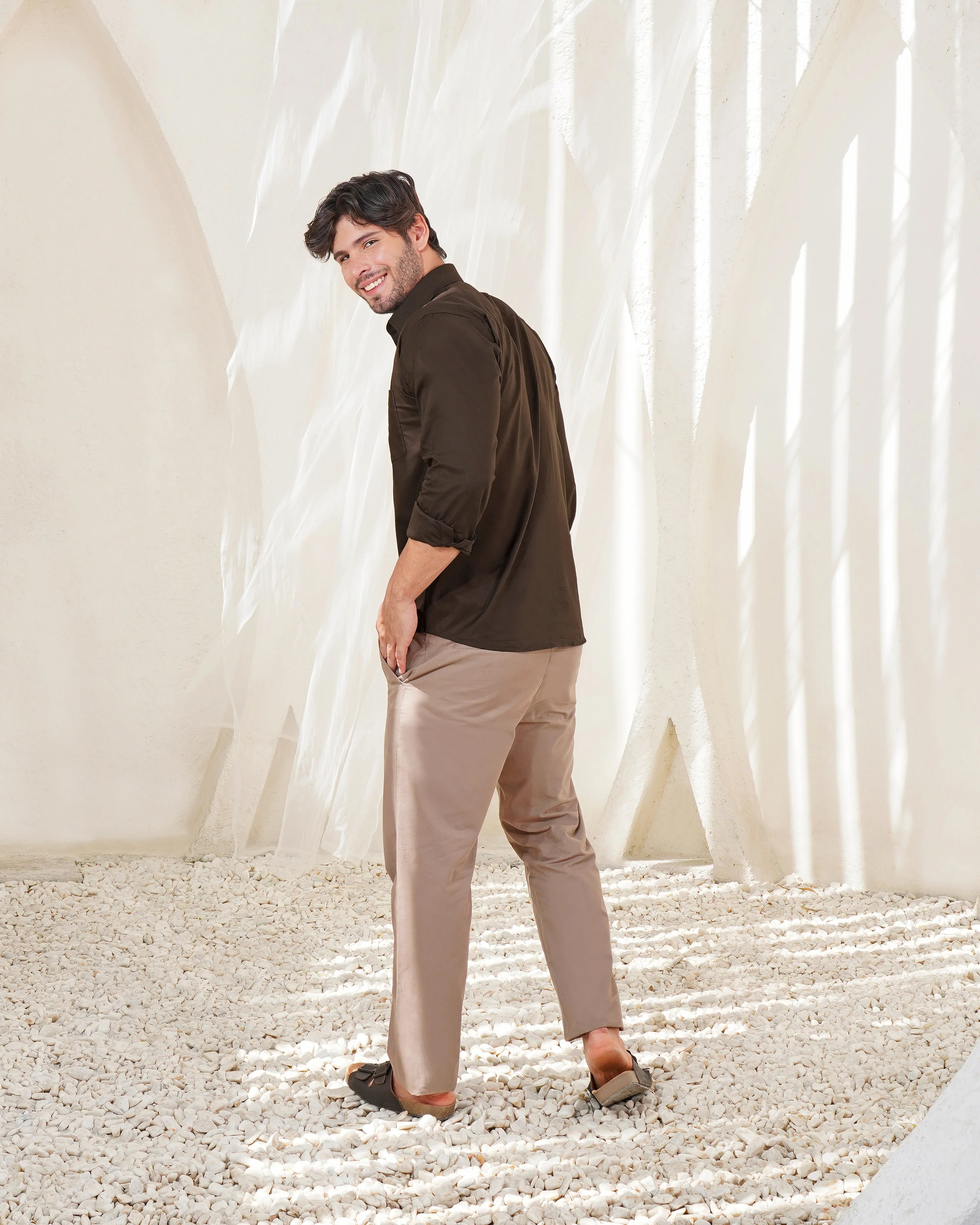 Brown Tailored Trousers