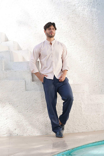 NAVY BLUE 4 WAY LYCRA TROUSER