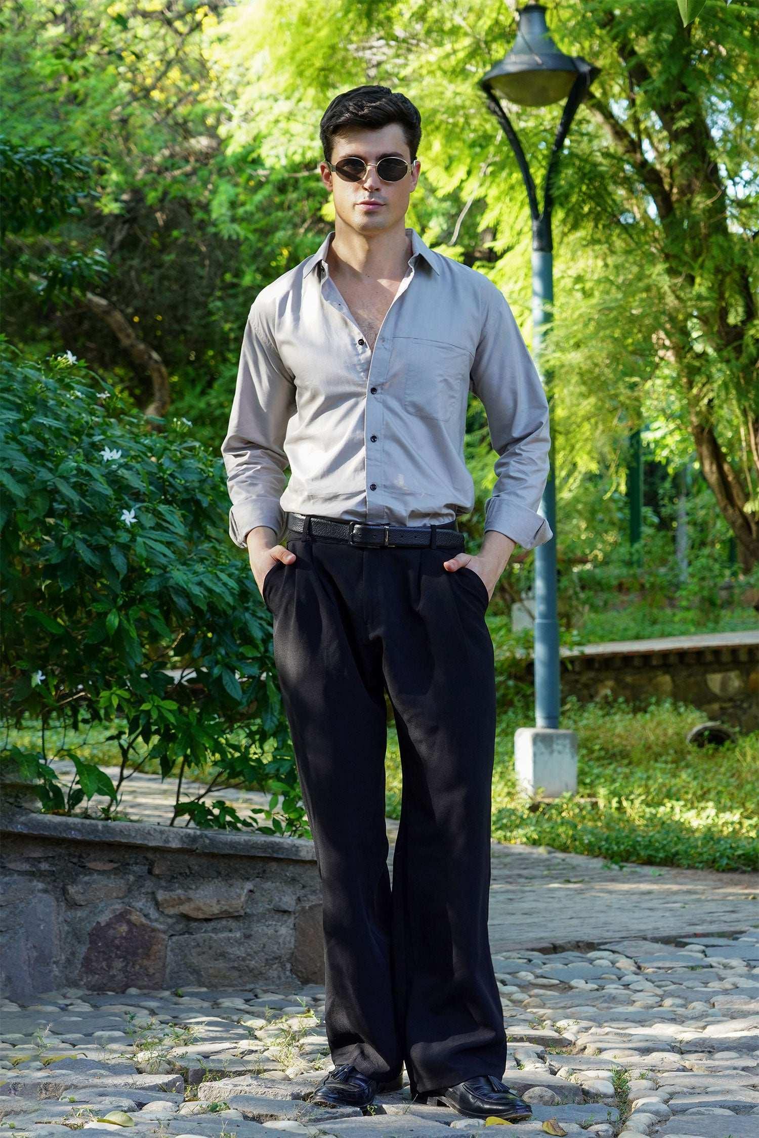 Classic Grey Slim Fit Formal Shirt Elegance Meets Professionalism