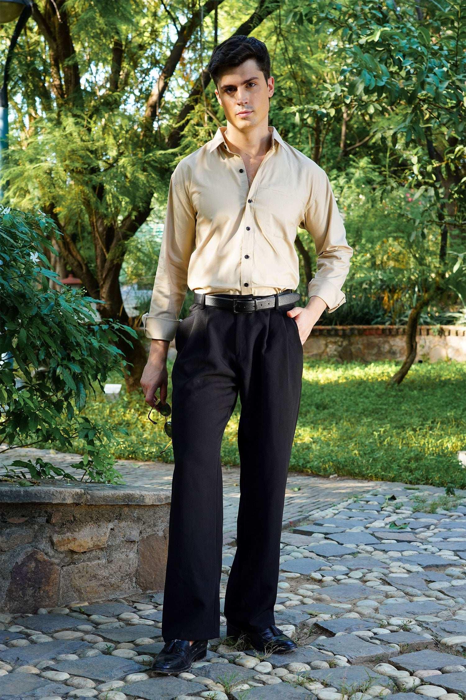 Beige Classic Formal Shirt