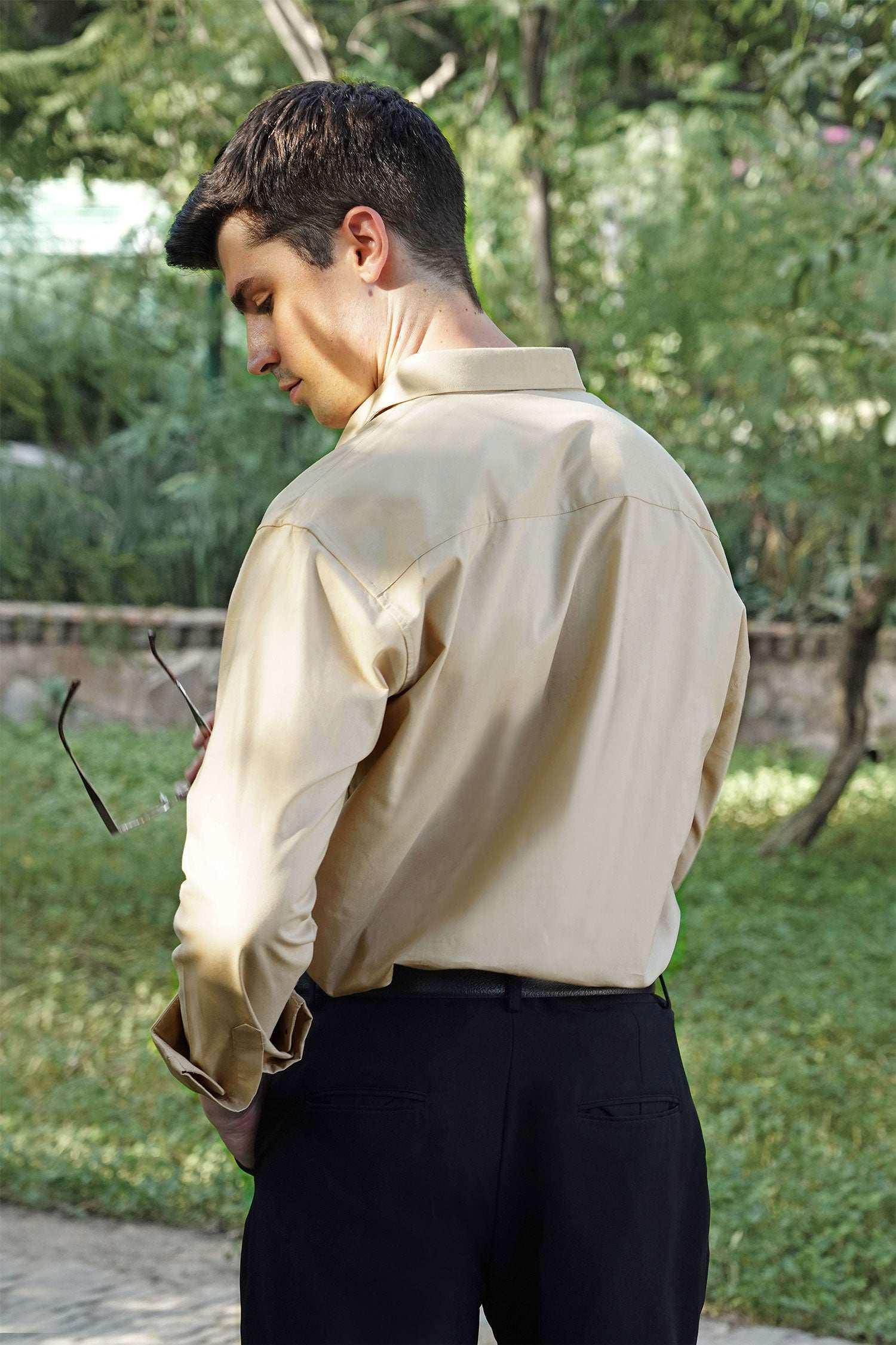 Beige Classic Formal Shirt