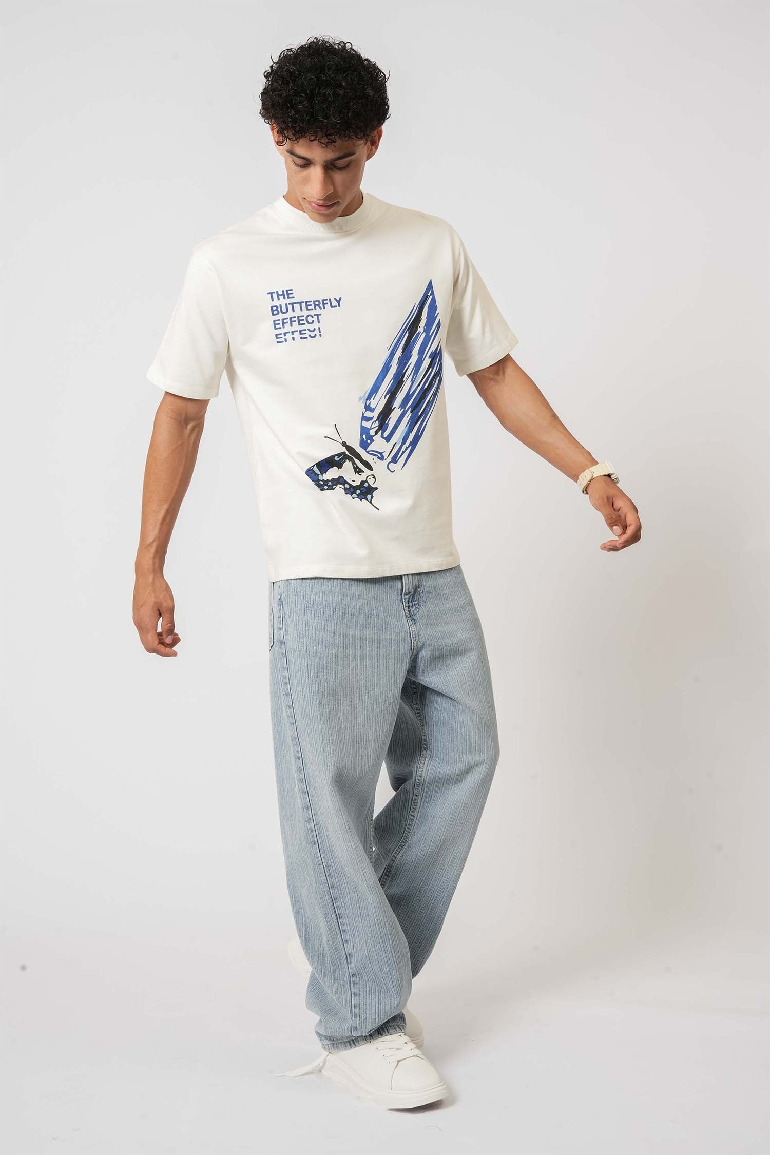 Men's casual wear from Hallstatt – Butterfly Effect Graphic Tee, perfect for daily menswear.