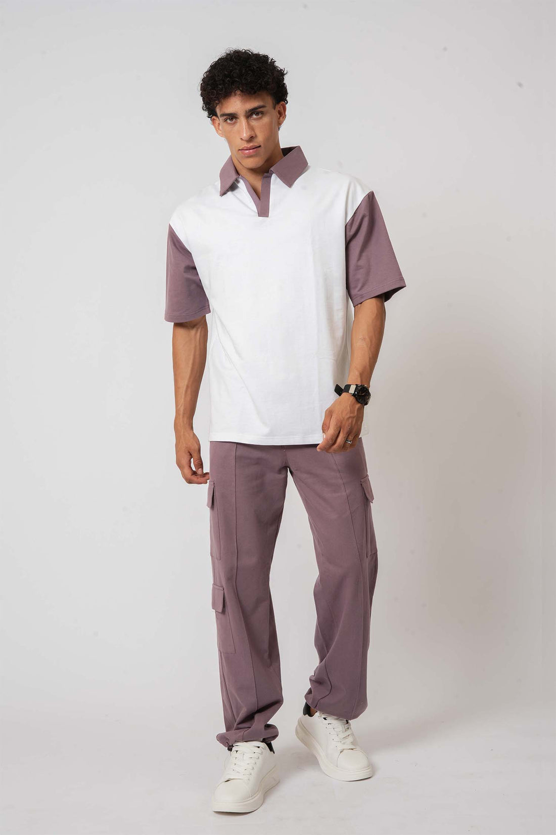 Hallstatt Spiral Print Baggy Co-ord Set for a modern, relaxed look – trendy men’s clothing