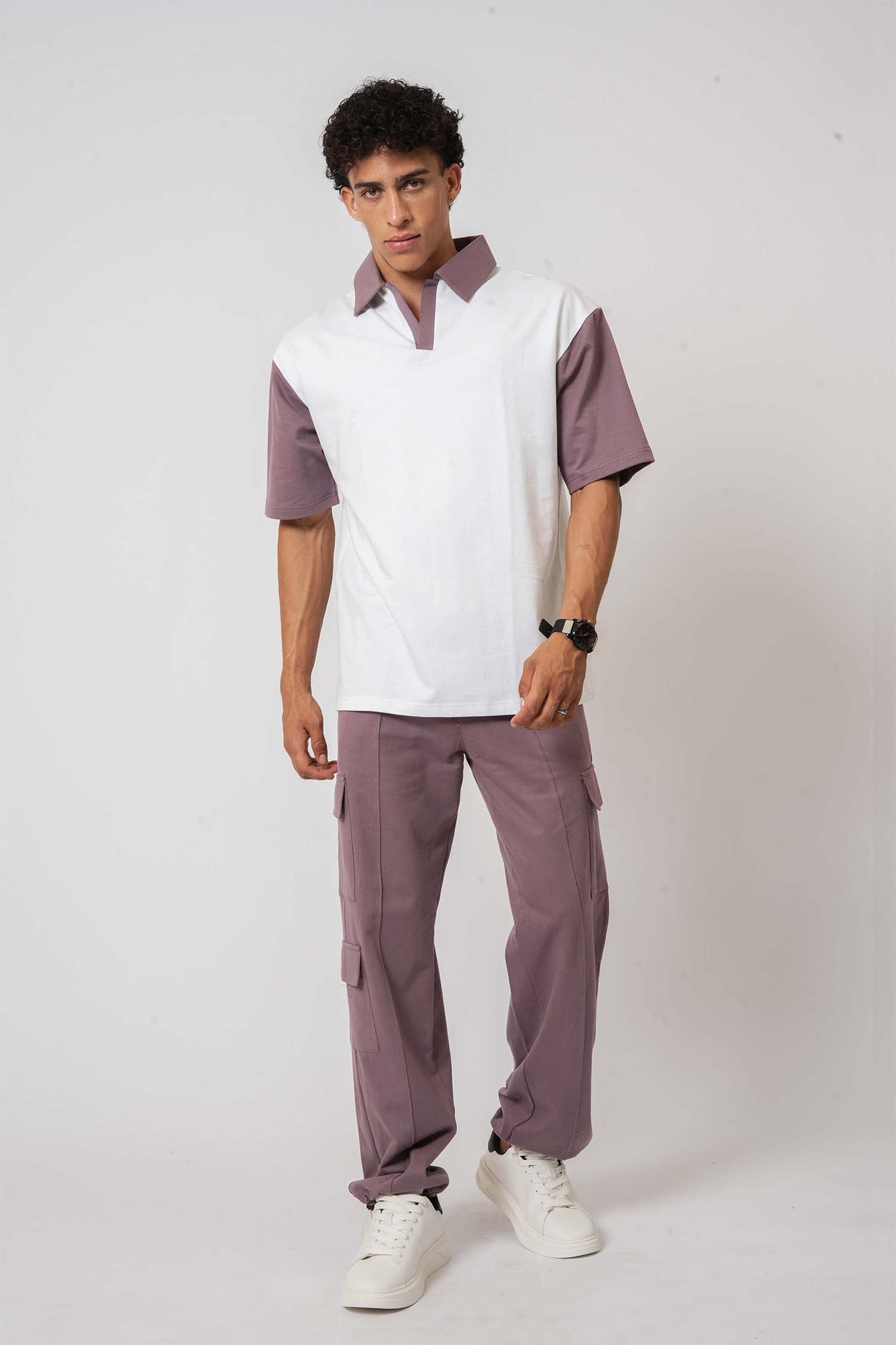 Hallstatt Spiral Print Baggy Co-ord Set for a modern, relaxed look – trendy men’s clothing