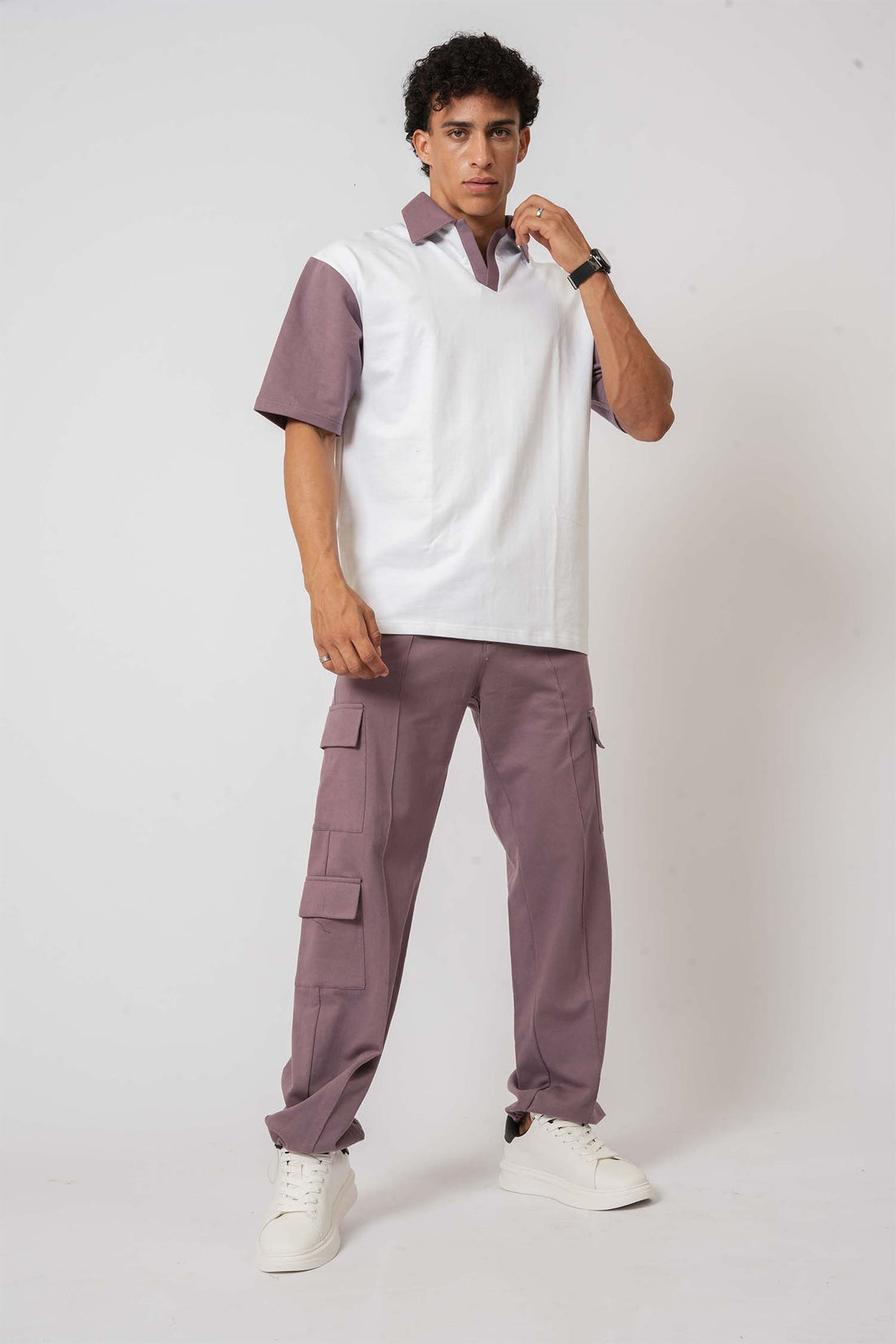 Hallstatt Spiral Print Baggy Co-ord Set for a modern, relaxed look – trendy men’s clothing