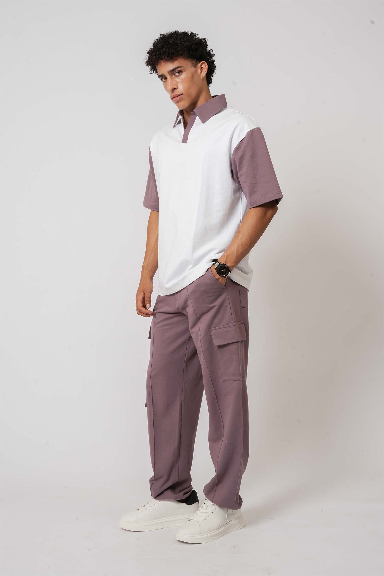 Hallstatt Spiral Print Baggy Co-ord Set for a modern, relaxed look – trendy men’s clothing