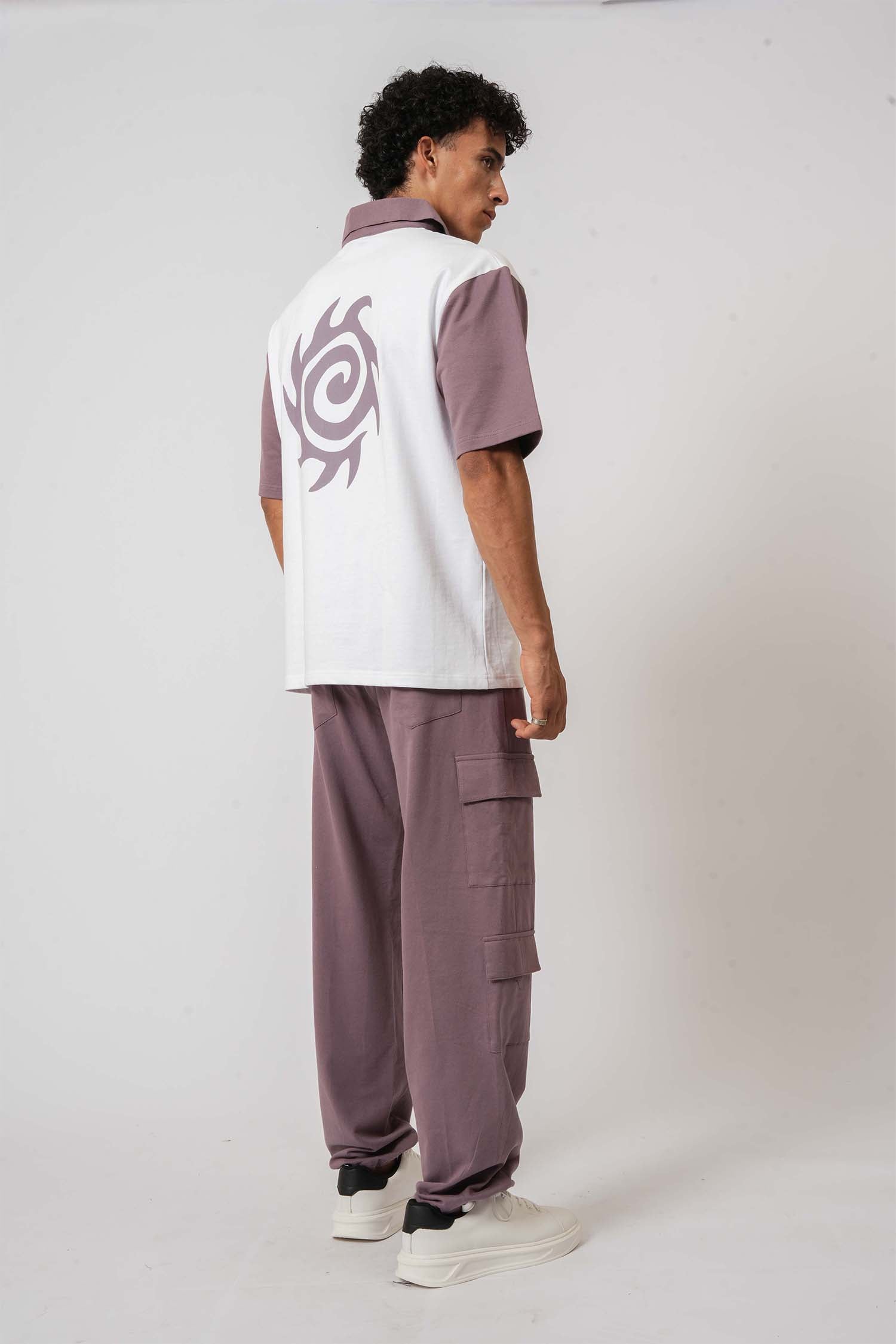 Hallstatt Spiral Print Baggy Co-ord Set for a modern, relaxed look – trendy men’s clothing