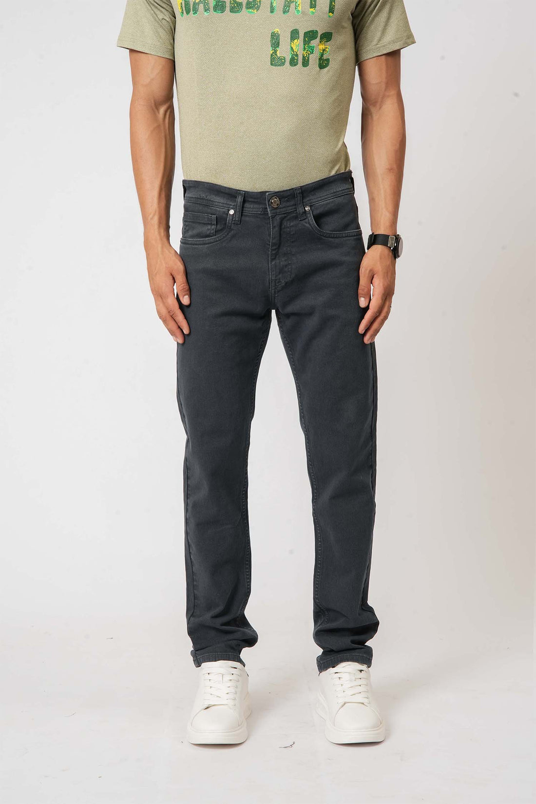 Slim-Fit Navy Jeans by Hallstatt– casual essential in men's clothing