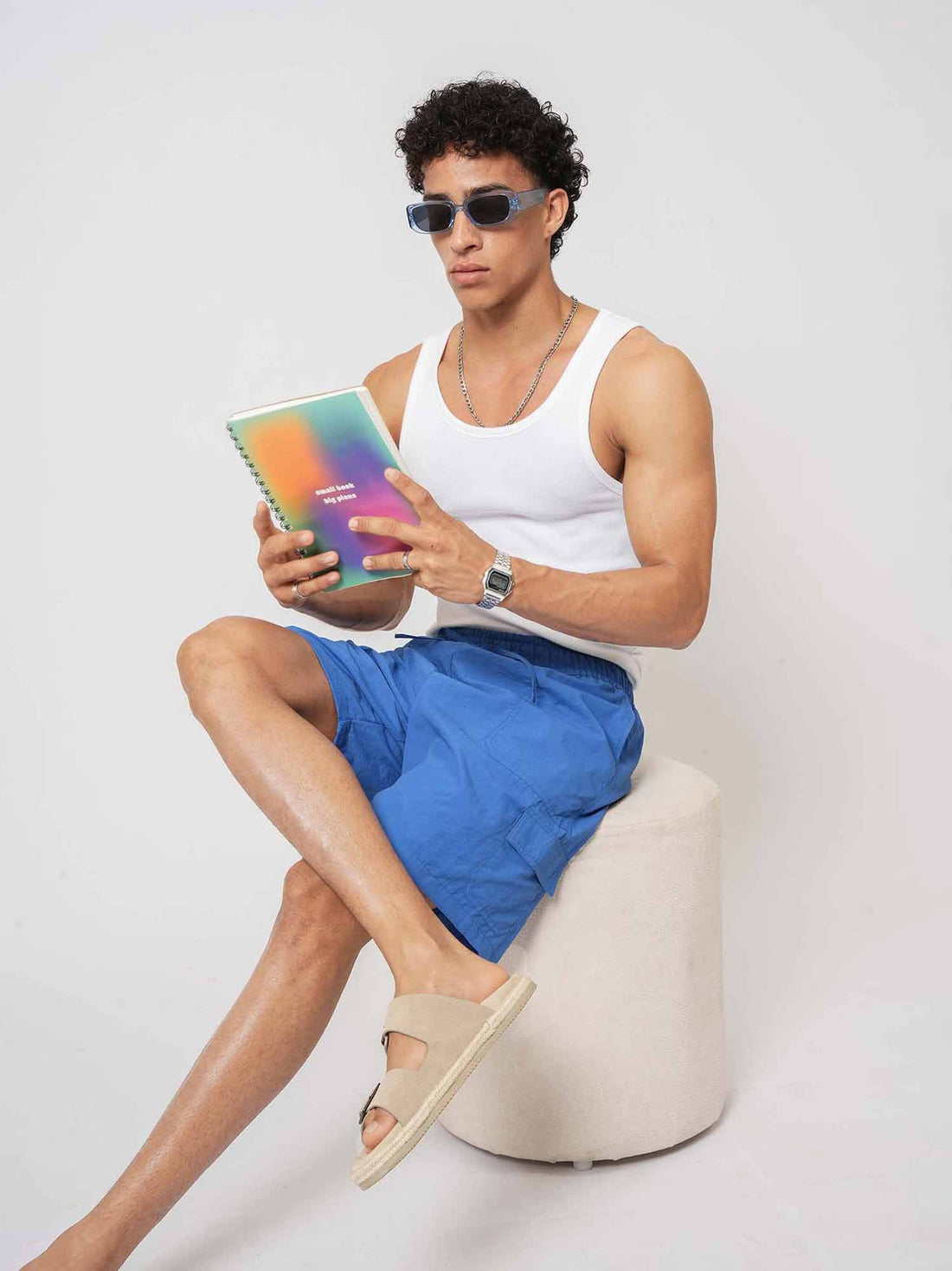 Sky Blue Cargo Shorts