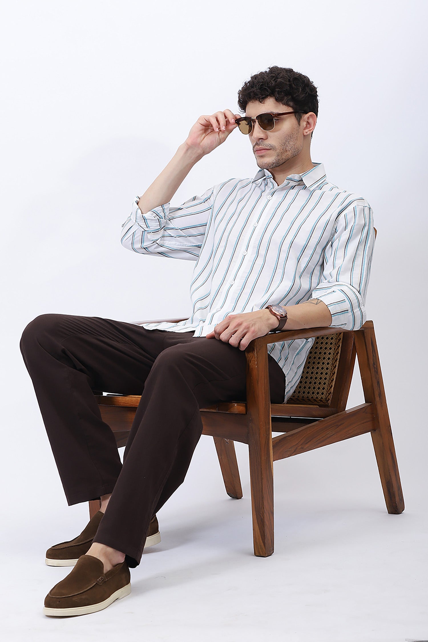"Everyday Striped Cotton Shirt – Smart Casual Style "