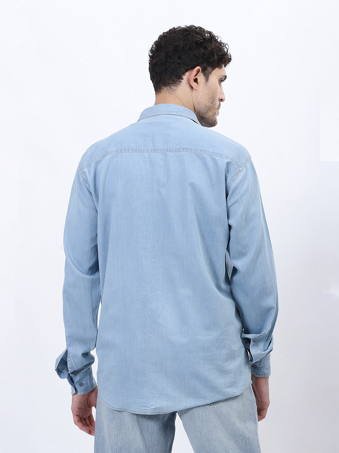 SKY DENIM PATCH POCKET SHIRT