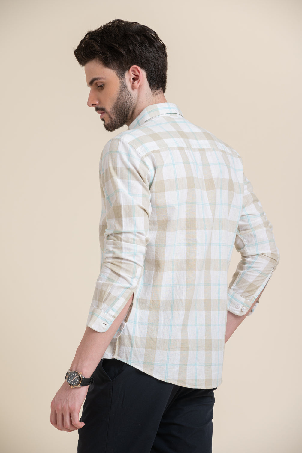 mens-wear-checked-cotton-casual-shirt