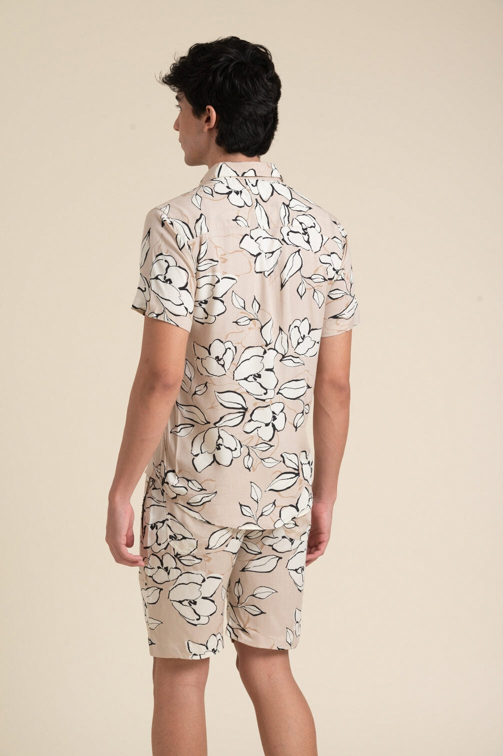 Beige Blossom Printed Co-Ord Set for Effortless Summer Style