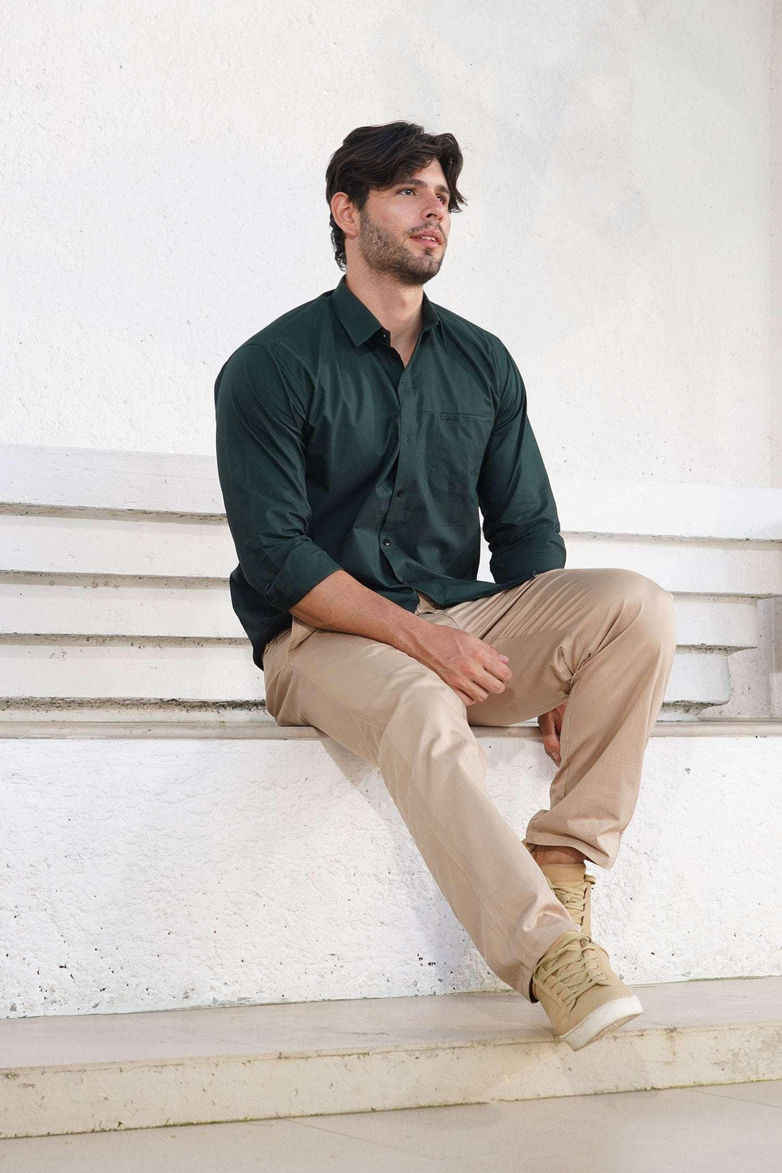 BEIGE REGULAR FIT TROUSER